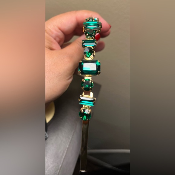 Green and Gold tone metallic headband NWOT - Picture 5 of 6